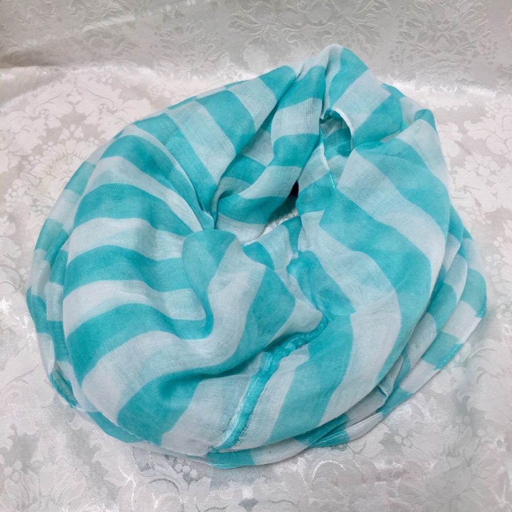 Blue Striped Scarf